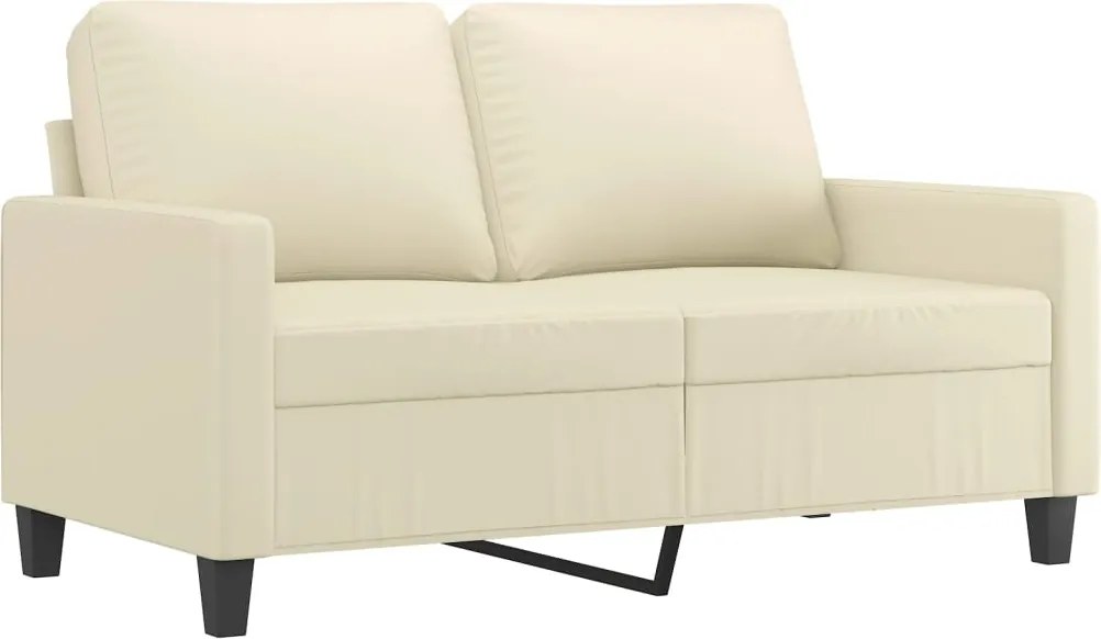 vidaXL 2 személyes krémszínű műbőr kanapé 120 cm