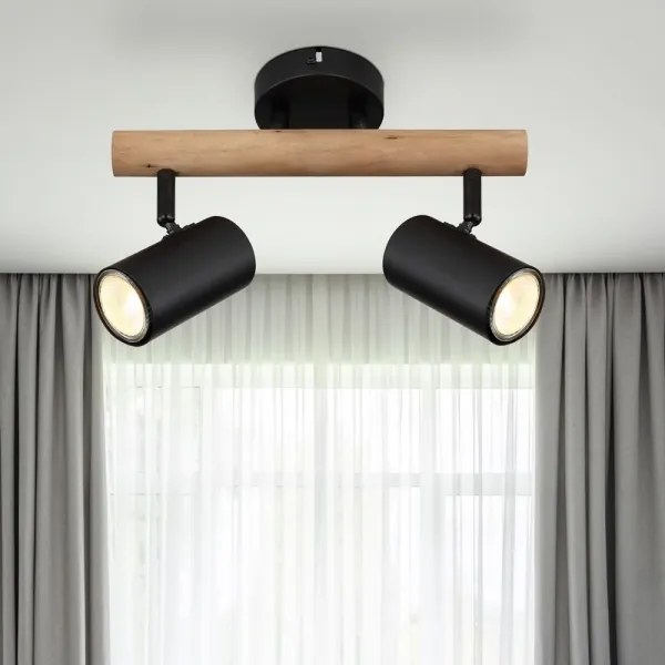 Globo 57913-2 - HERTI 2xGU10/5W/230V fa/fém spotlámpa