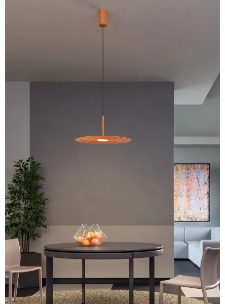 Redo 01-3045 - LAKE LED függeszték kábellel, 13W, 230V, CRI 90, átmérő 50 cm, narancssárga