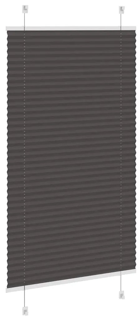 pliszírozott redőny fekete 70x100 cm szövetszélesség 69,4 cm