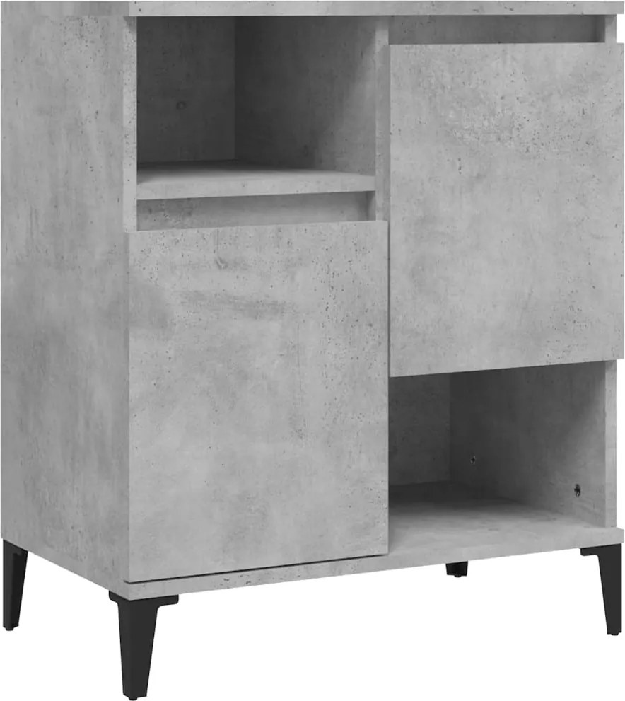 vidaXL betonszürke szerelt fa tálalószekrény 60 x 35 x 70 cm