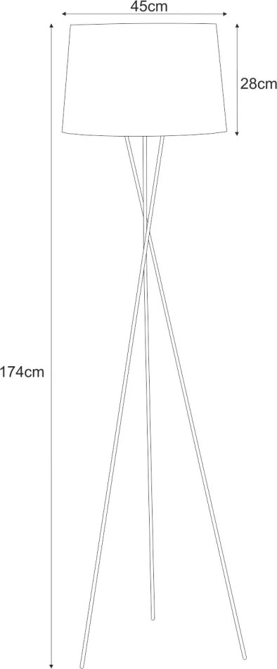 KAJA K-4358 REMI GOLD Fekete Színű Állólámpa 1xE27 15W IP20