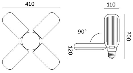 LED Növénynevelő izzó VITABLOOM E27/40W/230V 1200K - Brilagi
