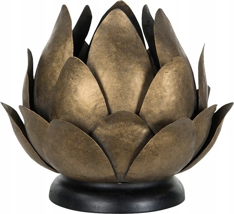 Gyertyatartó Virág teamécses Arany fém