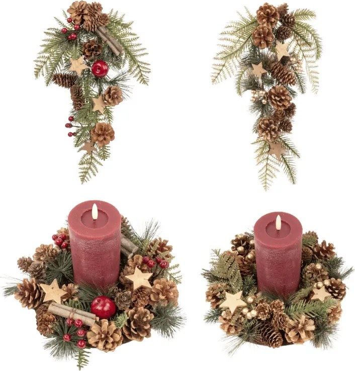 Kreatív készlet DIY CHRISTMAS koszorúk és dekorációk készítéséhez - különböző változatok