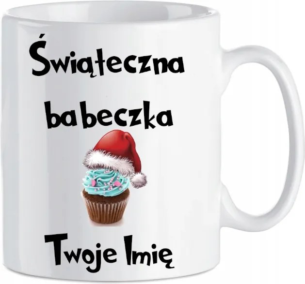 Karácsonyi muffin bögre Név