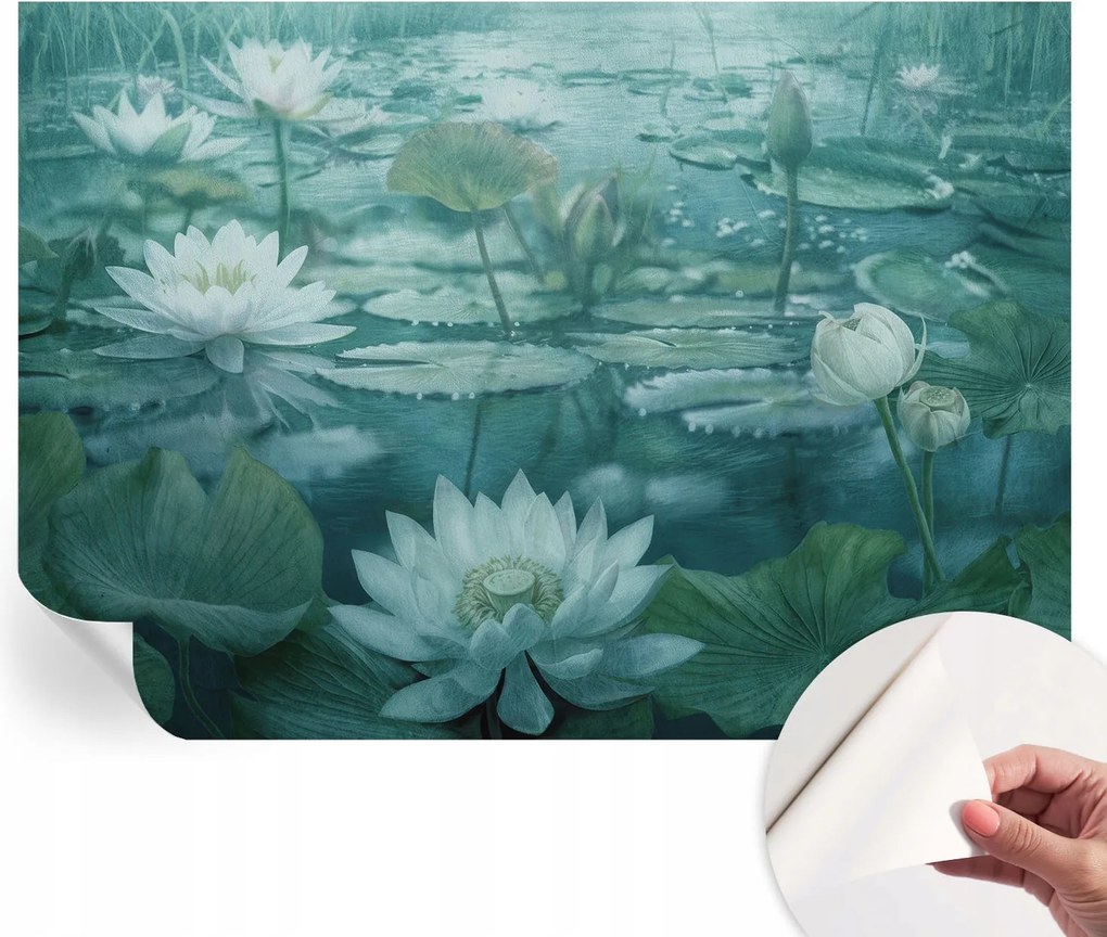 Fotótapéta Fali tapéta Hálószobába és Nappaliba Vízi virágok 312x219 cm