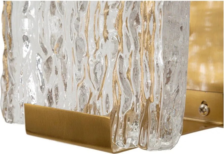 Aranyszínű üveg fali lámpa Oblin – Mauro Ferretti