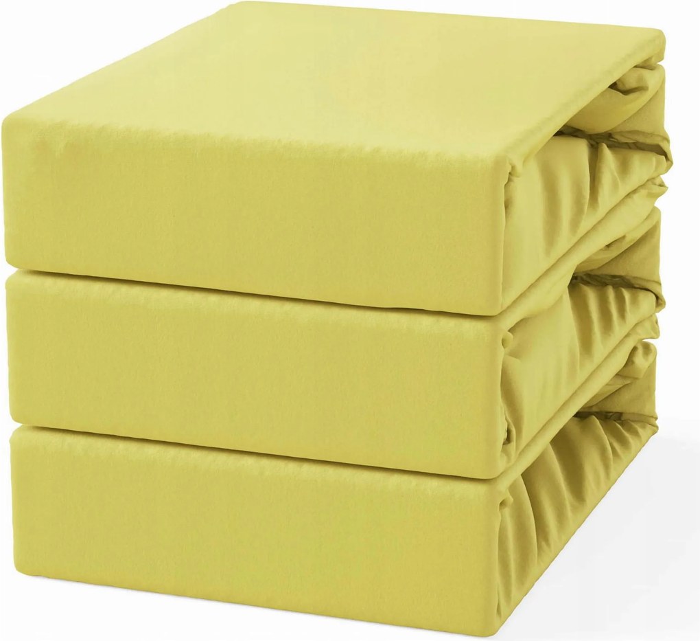 Pamut lepedő gumis 160x200 Mustár.