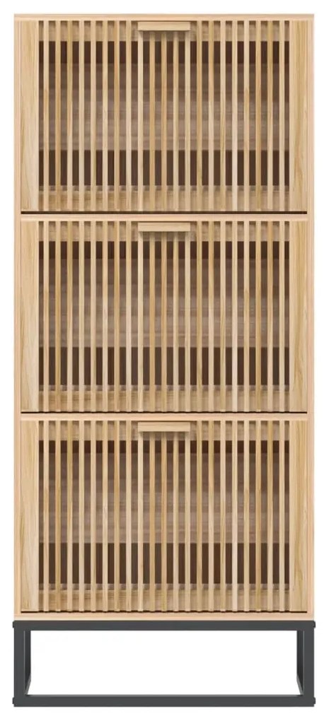 szerelt fa cipőszekrény 52 x 25 x 120 cm