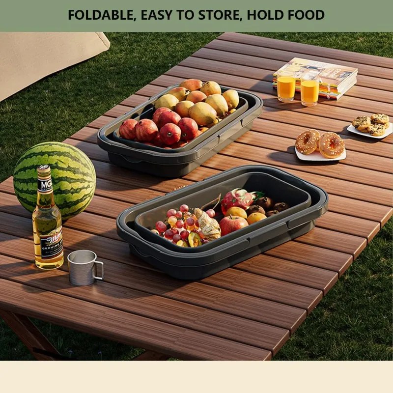 Összecsukható piknikkosár TRIGO 3 az 1-ben, szürke