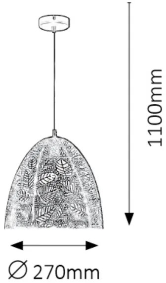 Rabalux 2277 - Csillár zsinóron MANORCA 1xE27/40W/230V