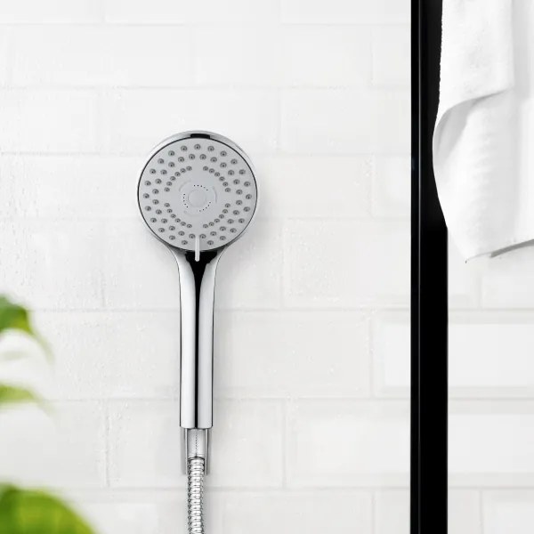 WENKO 24918100 - BASIC LINE zuhanyfej, 9,5 x 9,5 cm, fényes króm/ezüst