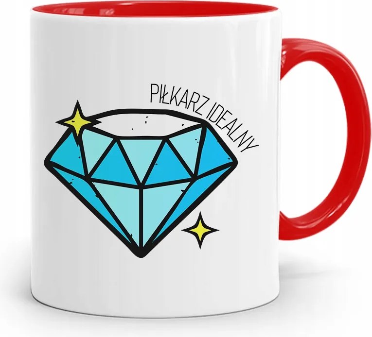 Piros Bögre Ajándék A Tökéletes Labdarúgónak, fényképes nyomattal