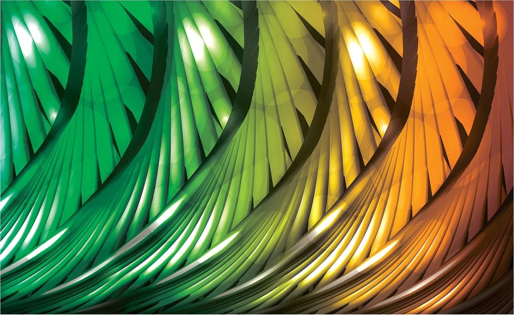 Fotótapéta Absztrakt Színes hullámok és vonalak a falon 200x140 +ragasztó