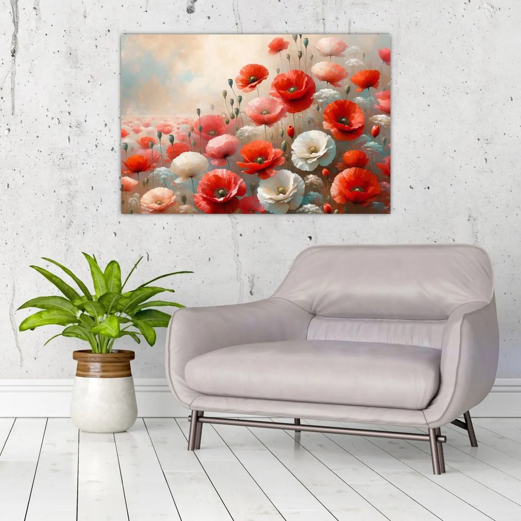 Kép - Pipacsok festménye (90x60 cm)