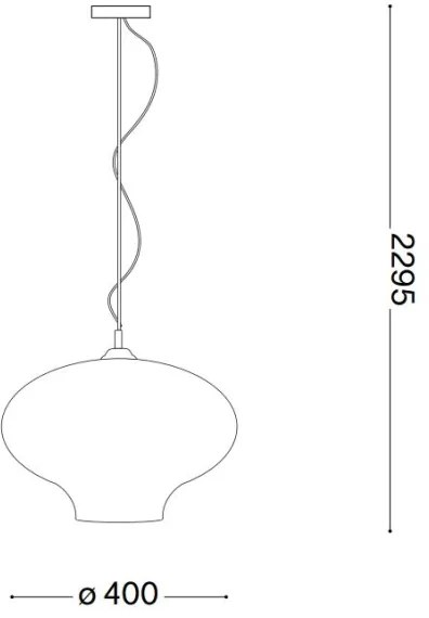 Ideal Lux - Csillár zsinóron BISTRO 1xE27/60W/230V átm. 40 cm átlátszó