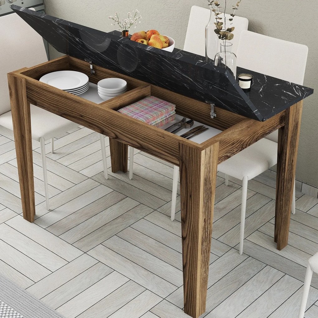 Étkező asztal Kiev 509 - Walnut, Black