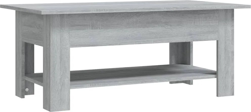 vidaXL szürke sonoma színű szerelt fa dohányzóasztal 102 x 55 x 42 cm