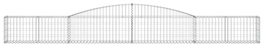 4 db íves horganyzott vas gabion kosár 400x30x40/60 cm