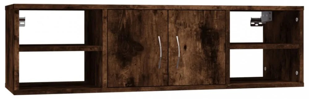 füstös tölgy színű szerelt fa fali polc 102x30x29 cm