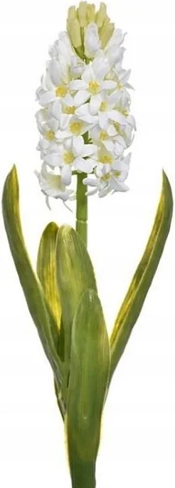 fehér jácint levél művirág 40cm