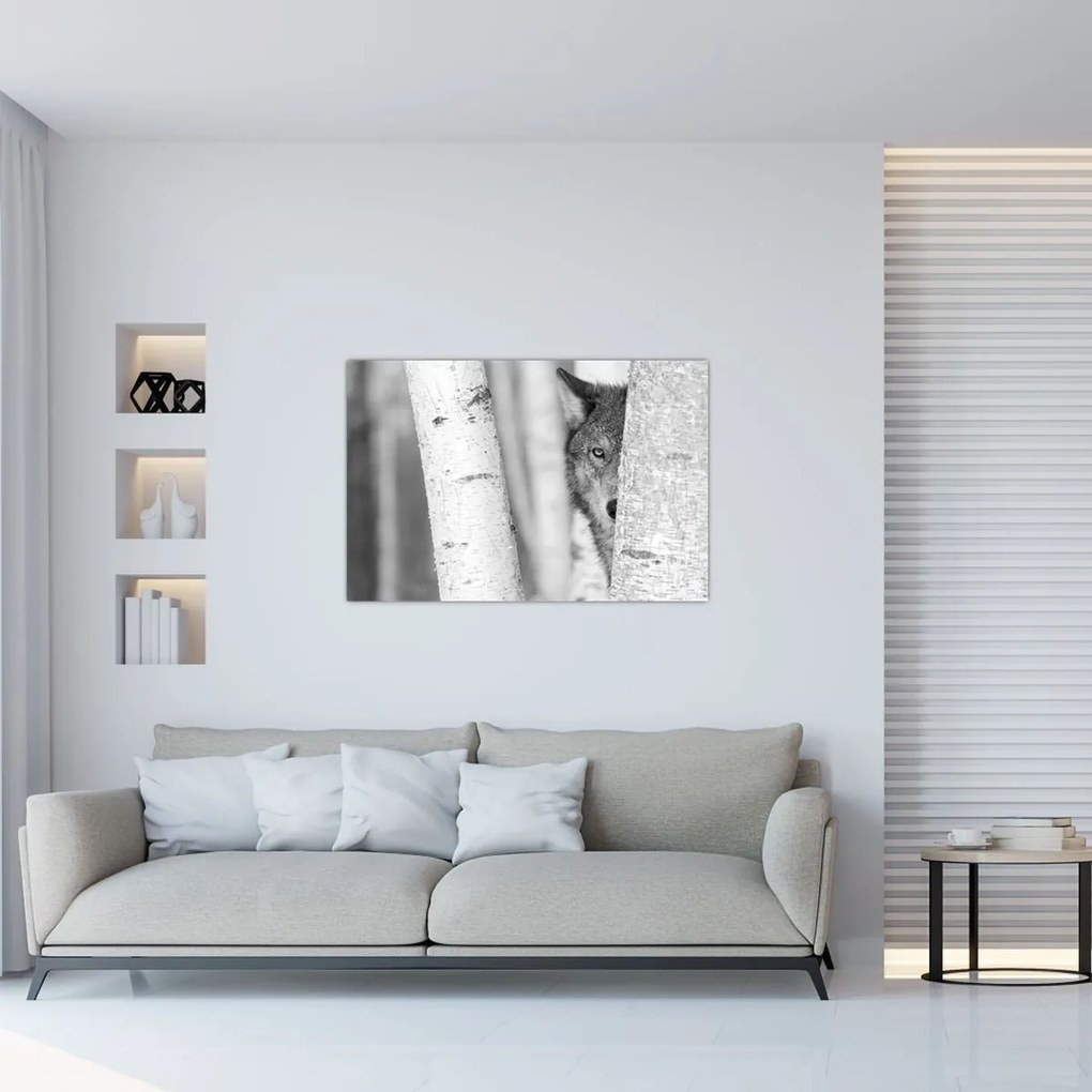 Kép - Farkas az erdőben (90x60 cm)