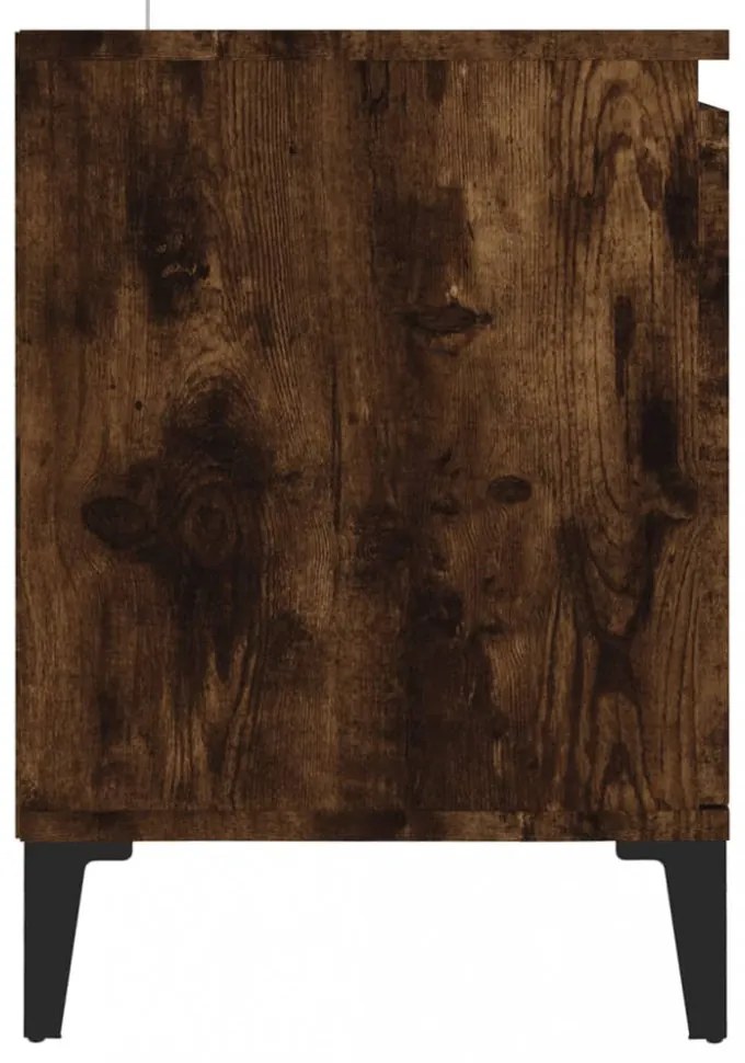 füstös tölgy színű TV-szekrény fémlábakkal 103,5 x 35 x 50 cm