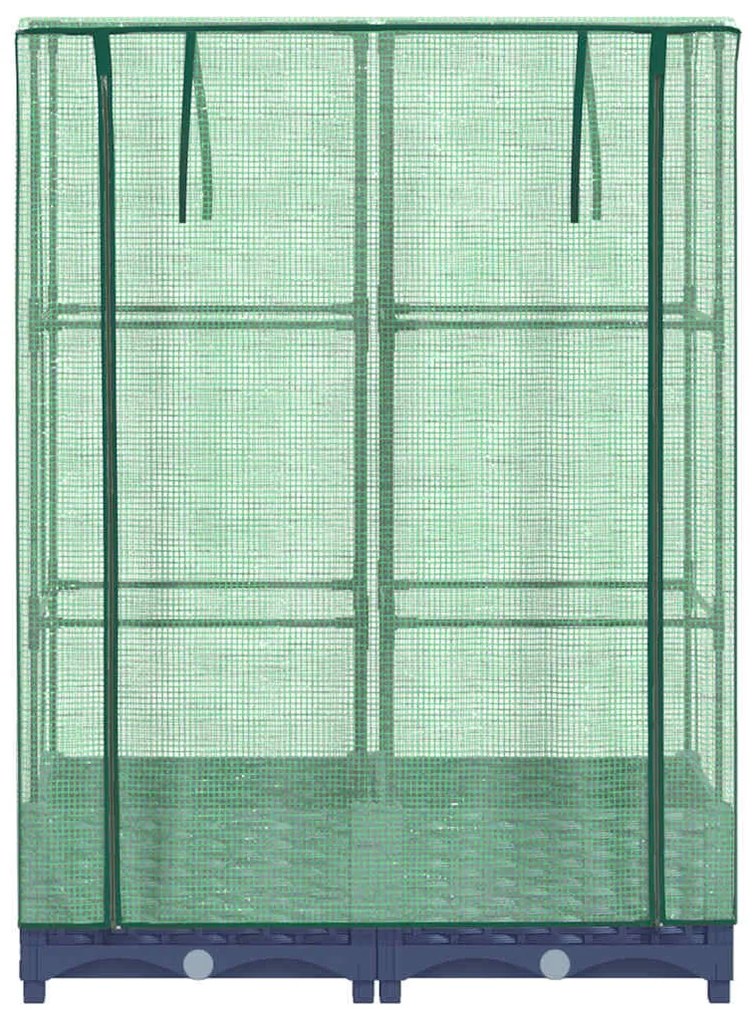 rattan megjelenésű magaságyás melegháztakaróval 80x40x123 cm