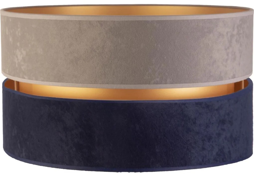 Duolla - Univerzális DUO E27 árnyékoló, 40 cm, szürke/kék/arany