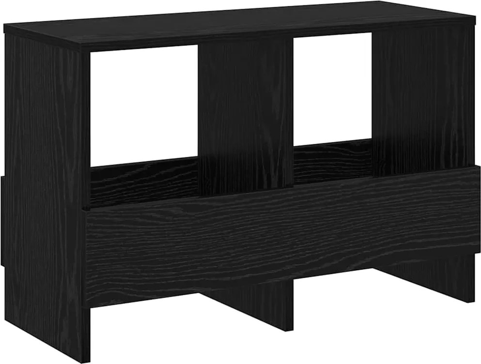 vidaXL Magazin állvány Fekete tölgy 68,5 x 30 x 45 cm