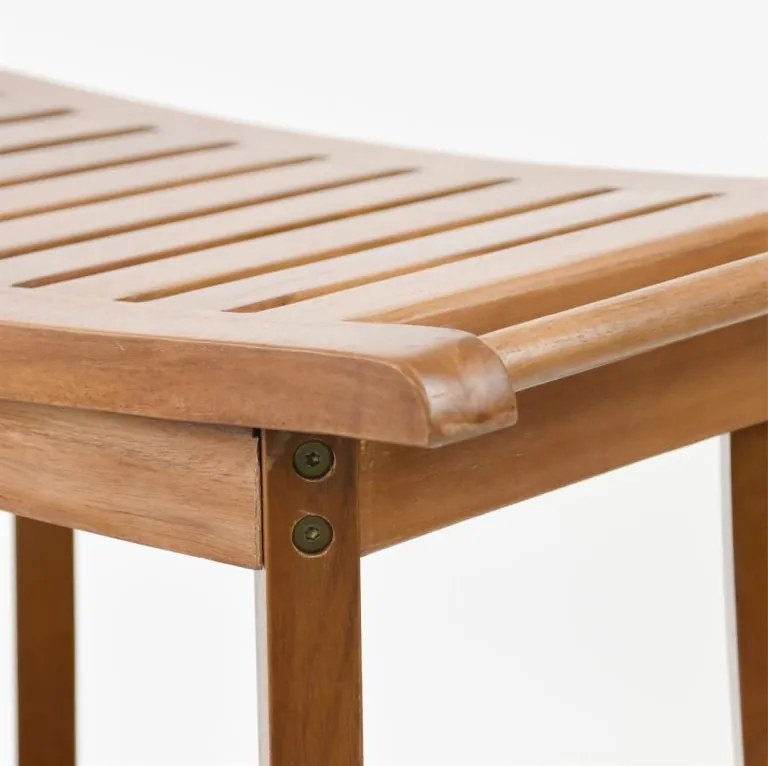DIVERO Szék tartóval tömör teak 47,2 x 33,5 x 56 cm