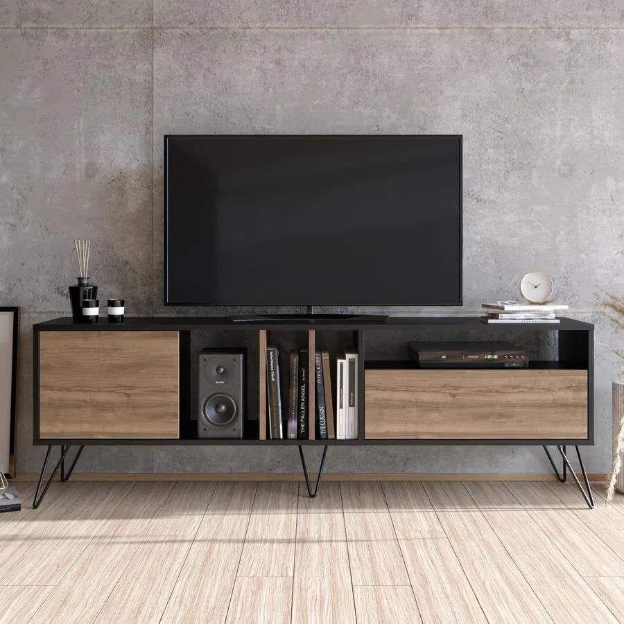 TV szekrény Mistico (180) - Walnut, Black