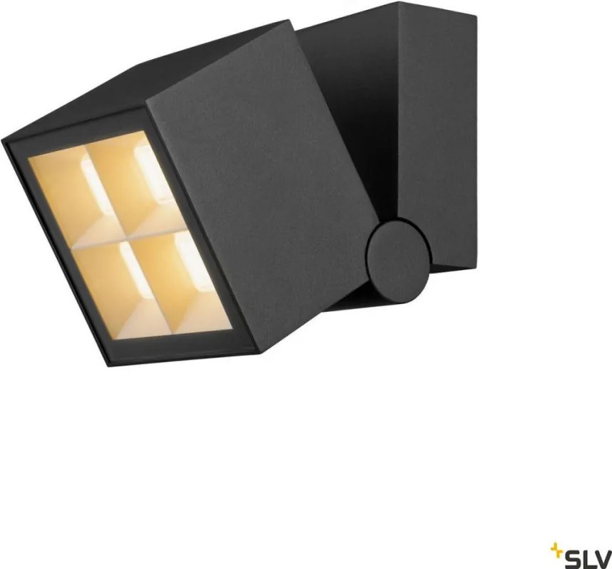 SLV 1007458 CUBE Modern Kültéri Fali Lámpa Antracit LED IP65