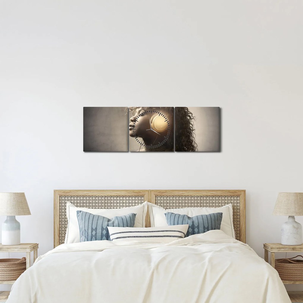 Kép - a zene ereje (órával) (90x30 cm)