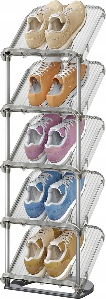 Keskeny Cipőtartó Polc Ferde 103cm Songmics Szürke Slim Modern