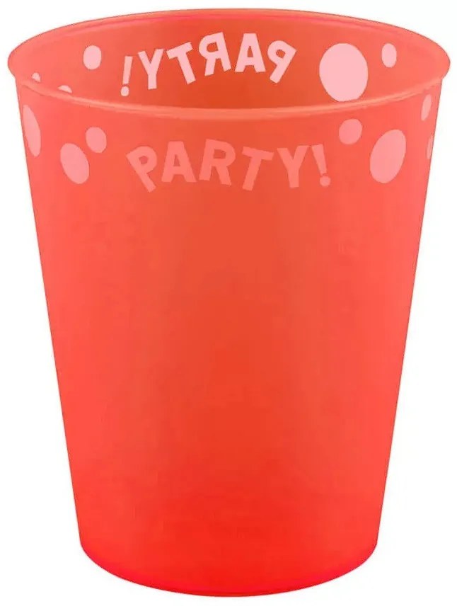 Orange Fluorescent, Narancssárga micro prémium műanyag pohár 250 ml