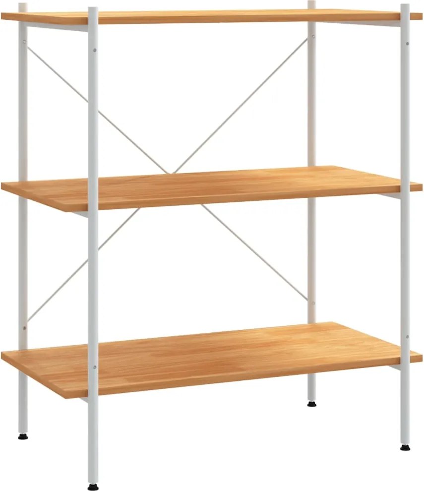 vidaXL fehér és tölgy 3 szintes polcrendszer 80x40x92 cm