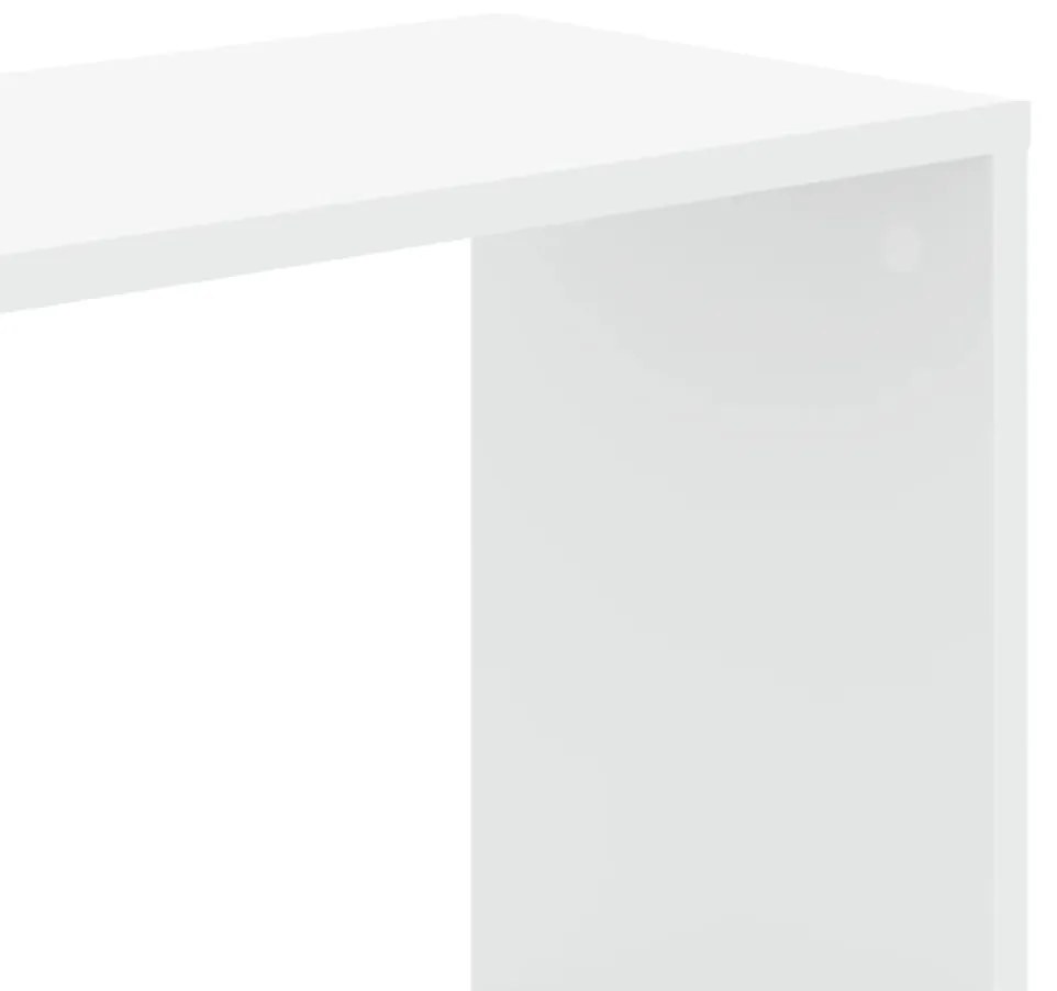 5 szintes fehér szerelt fa könyvespolc 45 x 23,5 x 162,5 cm