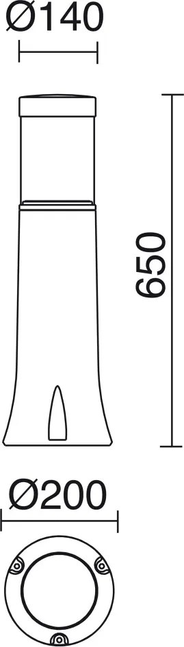 NOVOLUX 669B-L0113B-02 MIRCO Modern Kültéri Állólámpa Fekete, Átlátszó LED IP65