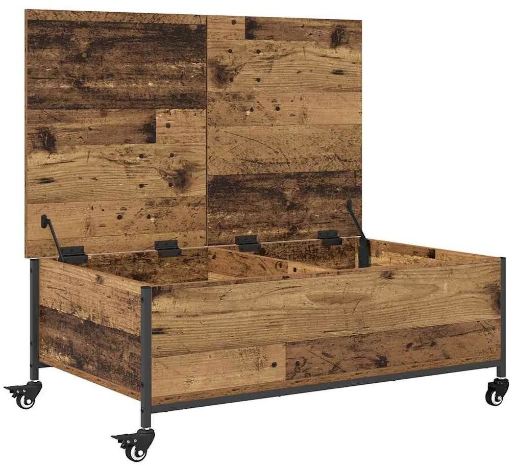 vidaXL Dohányzóasztal Öreg fa 91 x 55 x 32 cm Faanyag