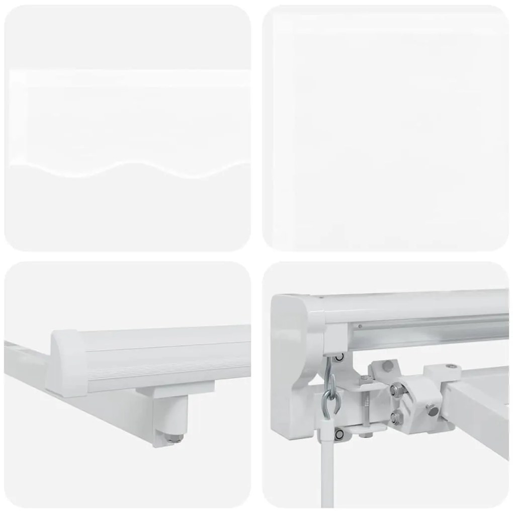 Behúzható napellenző Fehér 400x200 cm szövet