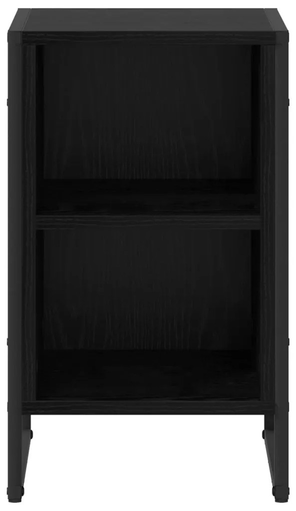 vidaXL Éjjeli asztal Fekete tölgy 39.5 x 30 x 50 cm Faanyag