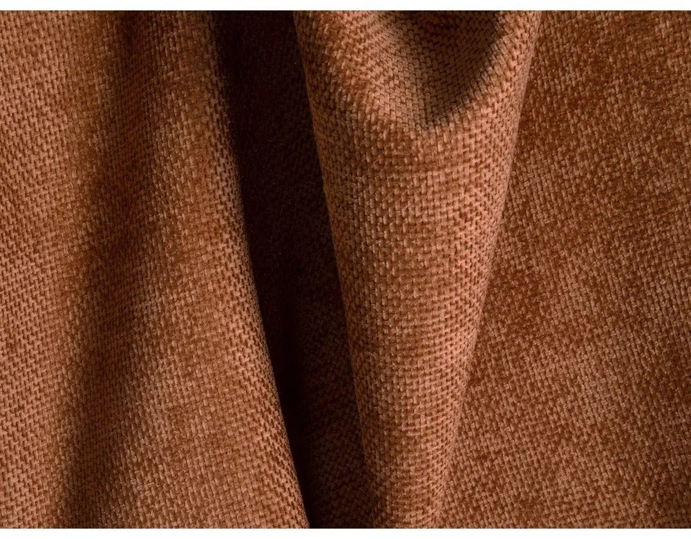 Terrakotta színű zsenília sarokkanapé (jobb oldali-U alakú) Treno – Cosmopolitan Design