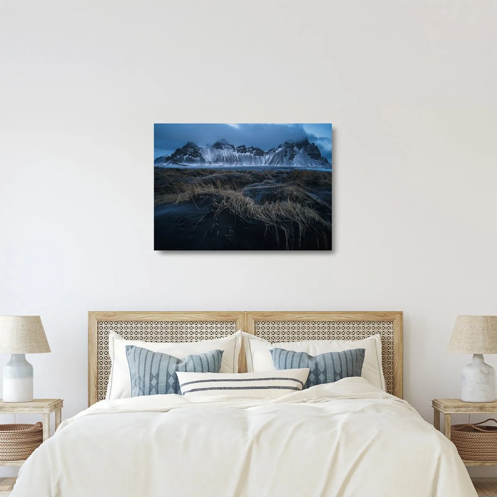 Kép az izlandi csúcsokról (üvegen) (70x50 cm)
