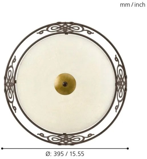 EGLO 86712 - Mennyezeti vagy fali lámpa MESTRE 2xE27/60W