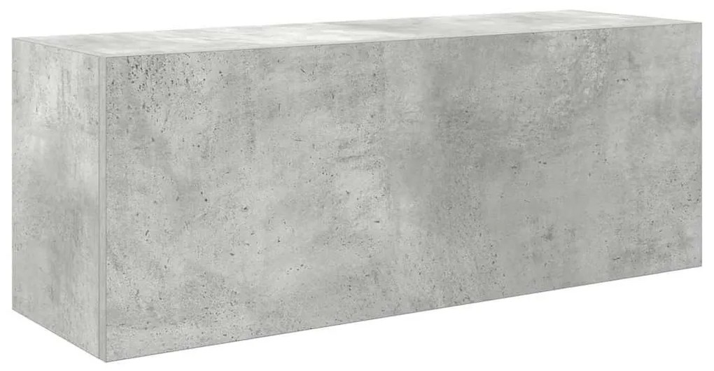 betonszürke szerelt fa fali fürdőszobaszekrény 80 x 25 x 30 cm