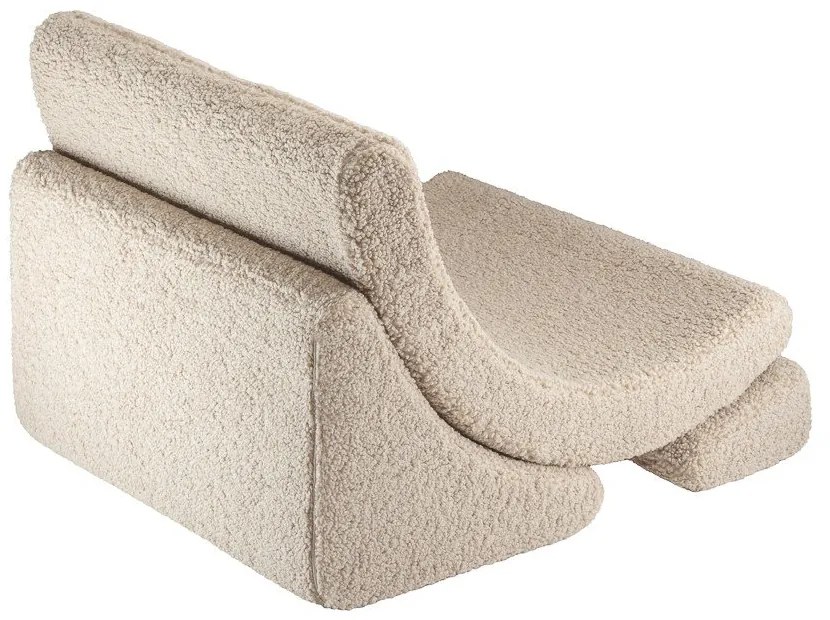 Világosbarna buklé gyerek fotel Moon – Wigiwama