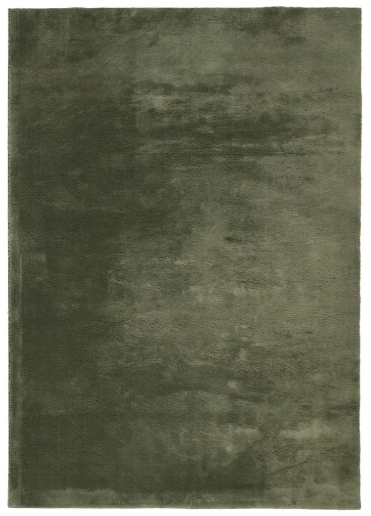 HUARTE erdőzöld rövid szálú puha és mosható szőnyeg 160x230 cm