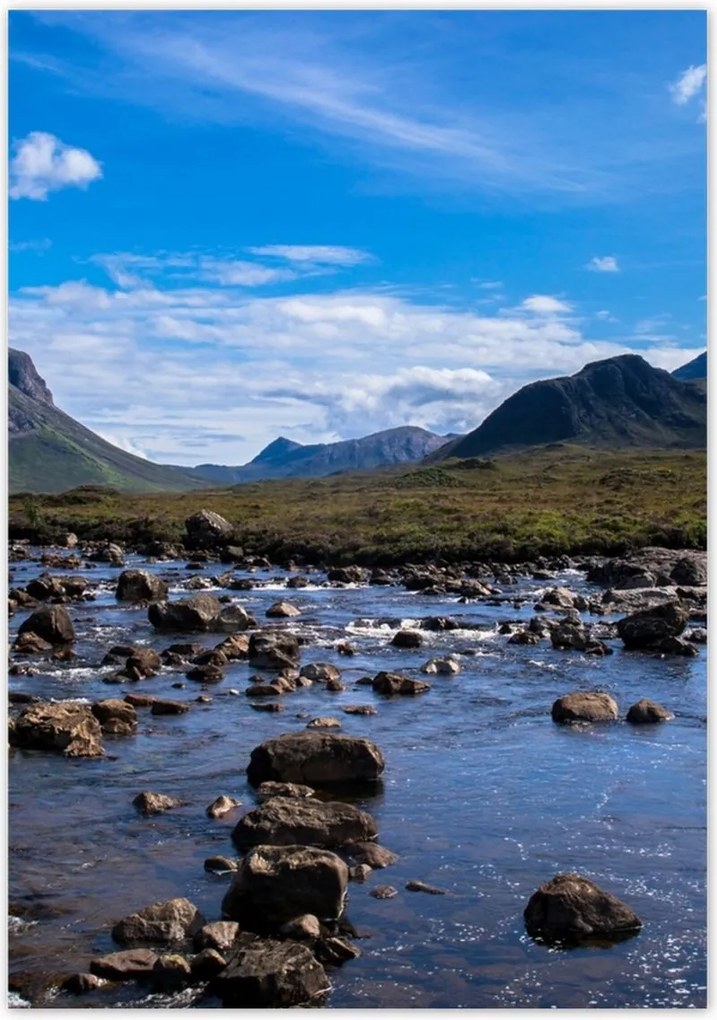Poszterek 70x100 Kő folyó Hegyek